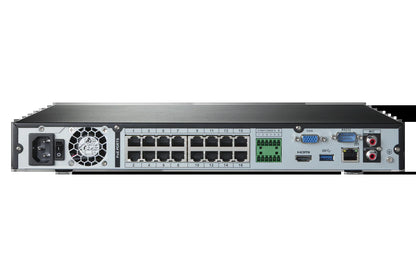 Lorex 4K (16 Camera Capable) 4TB Wired NVR System with Nocturnal 3 Smart IP Dome Cameras with Listen-In Audio and Motorized Varifocal Lenses